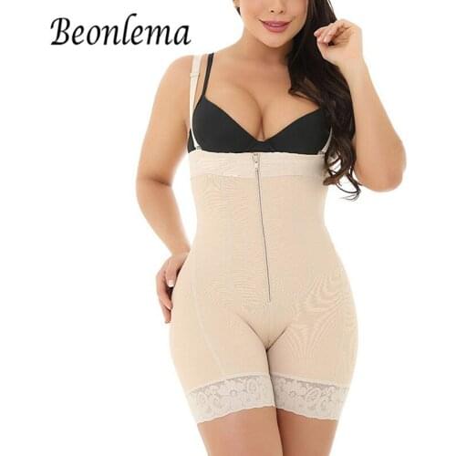 Beonlema High Waist Bodysuit Women Underwear Plus Size Butt Lifting Shapewear Open Crotch Sexy Slimming Body Shaper S-6XL