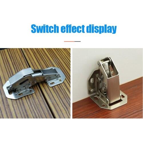 Frameless Cabinet Hinge Steel Mending Repair Hardware with Holes Soft Close Home Improvement for Window Cupboard Door SCVD889