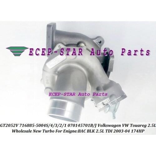 Free Ship GT2052 716885 716885-0003 716885-5003S 716885-0001 070145701JV250 070145701JV244 070145702BV100 Turbo Touareg BLK 2.5L