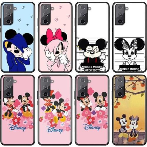 Mickey mouse love For Samsung Galaxy S21 S20 FE S10e S10 S9 S8 S7 S6 Ultra Plus Lite 5G Edge Black Soft Phone Case