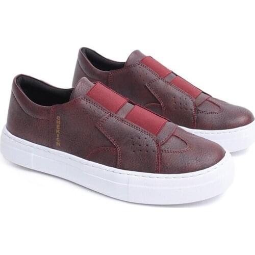 Chekich Mens Womens Shoes Claret Red Color Non Leather Elastic Band Closure Summer and Fall Season Casual Sport Unisex Vulcanized Material Air Breathable Odorless Sneakers Comfortable Slip On Fashion Suits CH033 V2