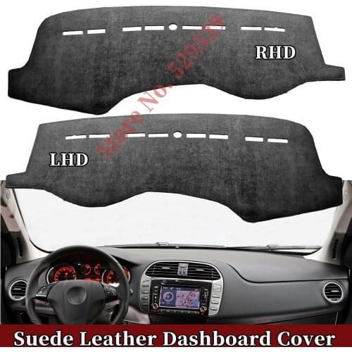 For Fiat Bravo 2007-2014 2008 2009 2010 2011 Car-styling Suede Leather Dashmat Dashboard Cover Pad Dash Mat Auto Accessories
