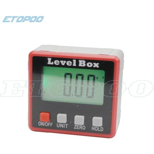 Electronic Precision Protractor Digital Inclinometer Plastic Digital Bevel Box Angle Gauge Meter Magnets Base Measuring tool