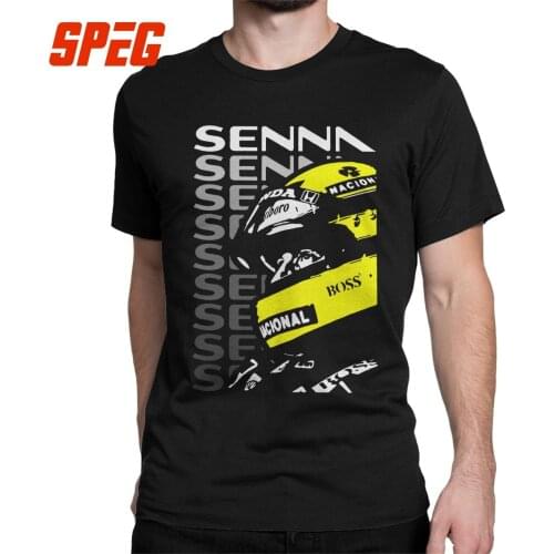 The Best Moment Ayrton Senna Mens T Shirts Unique Tee Shirt Short Sleeve Crew Neck T-Shirt Cotton Plus Size Clothing
