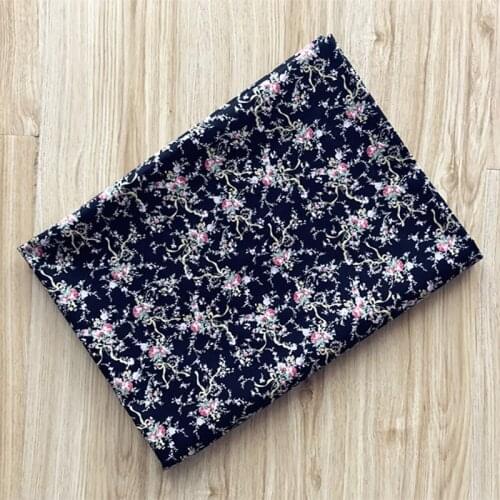 HLQON cotton sateen black background fabric for women clothing sewing upholstery tissue wedding dress patchwork DIY