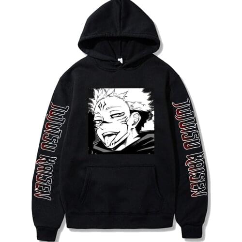 Jujutsu Kaisen Gojo Satoru Yuji Itadori Hoodie Men Streetwear Print Japanese Kawaii Hip Hop Pullover Tops