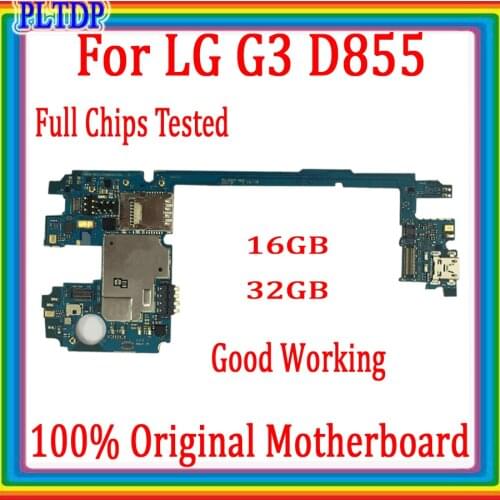 Logic board for LG G3 D855 Motherboard with Android System,16GB/32GB 100% Original Motherboard for LG G3 D855 ,Good Tested