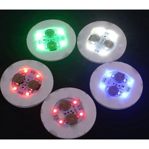 Mini Glow LED Bottle Light Stickers Festival Nightclub Bar Party Vase Decoration LED Glorifier Drink Cup Mat