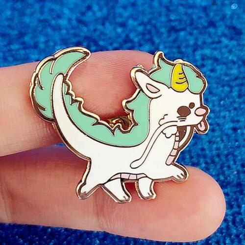 Cartoon Kawaii Dragon Haku Anime Enamel Brooch Pin Metal Badges Lapel Pins Brooches Jackets Jeans Fashion Jewelry Accessories