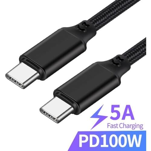 Nylon Braided Protection USB Type-C Male To Male Extension Cable Support Quick Charge/4K HD Transmission USB 3.1 Data Cable