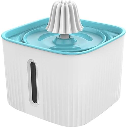 Cat Water Fountain Bowl,Pet Drinking Dispenser 2.5L Super Quiet Dog Watering Fountains with LED Light Water Level Window