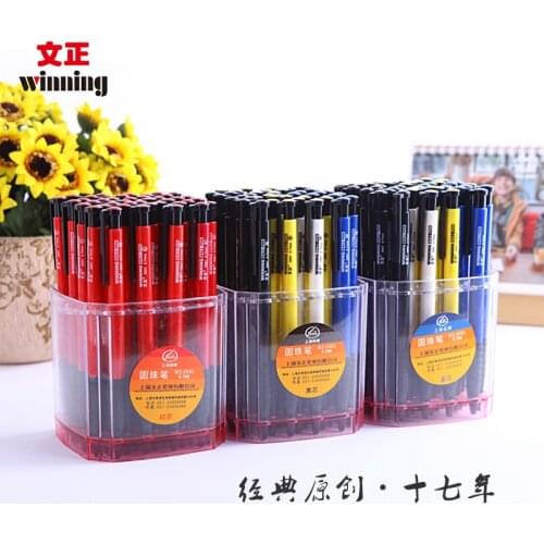 Winning 2001/2009 Black Blue Red Refills Click Ball Pen 12 or 40pcs/box Smooth Writing Ballpoint Pens School and Office Supplies
