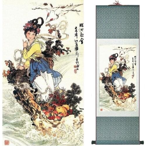 Traditional Chinese art painting Silk scroll painting Chinese wash painting 20190731011