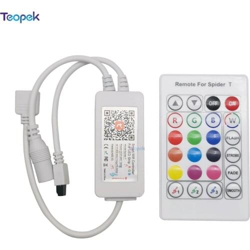 Tuya Smart Life WiFi LED Controller APP IR Remote Voice Control by Alexa Google Assistant DC5V-24V For 5050 RGB LED Strip Light