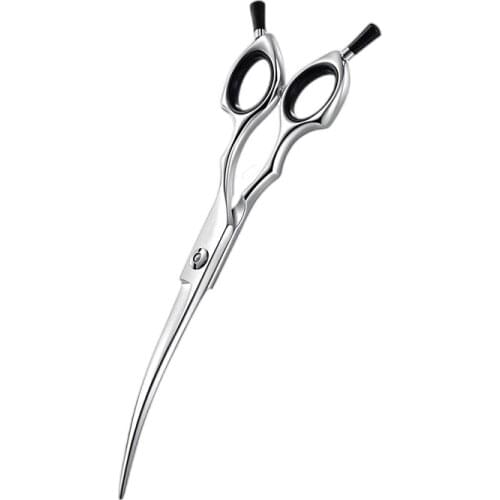 7 Inch Japanese Stainless Steel 440c Salon Pet Hair Cutting Down Curved Blades Thinner Dog Grooming Scissors Shears