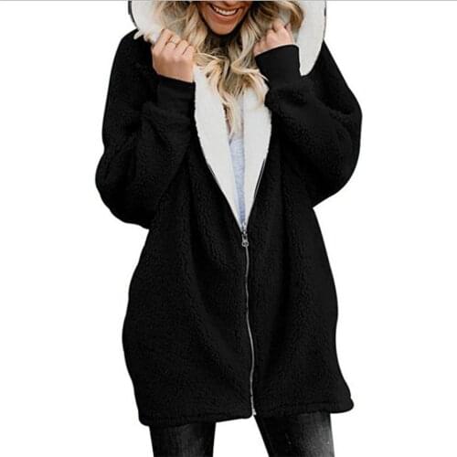 Womens hoodie warm winter jacket
