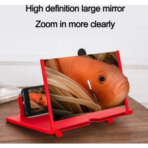 10/12 inch 3D Mobile Phone Screen Magnifier HD Video Amplifier Stand Bracket with Game Magnifying Folding Phone Desk Holder
