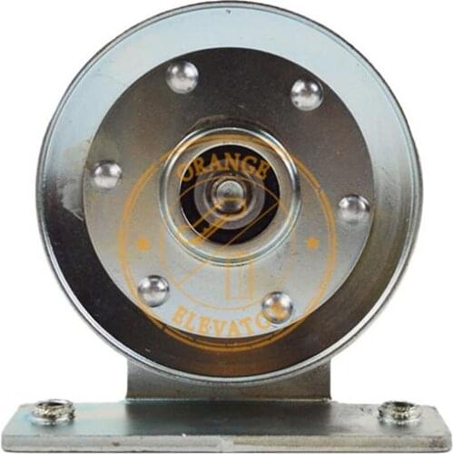 10PCS/Lot Elevator wire rope pulley iron wheel 90*11mm installation hole distance 80mm