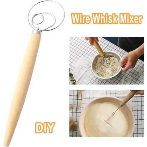 13.5 Inch Stainless Steel Danish Dough Whisk and Bread Lame Best Dough Scoring Tool Cake Tools for Artisan Homemade Bread