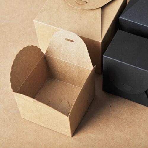 30pcs Blank Kraft Paper Bag Kraft Black Candy Bag Wedding Favors Gift Box Package Birthday Party Decoration Bags