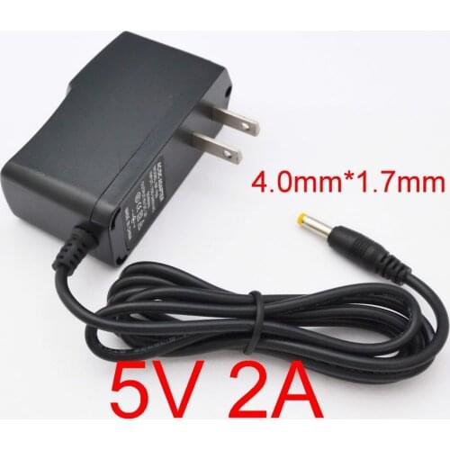 50PCS High quality 5V 2A AC 100V-240V Converter Switching power adapter DC 2000mA Supply US Plug DC 4.0mm x 1.7mm