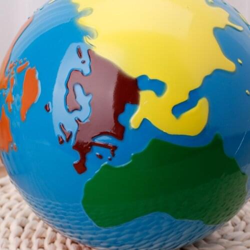 900C Montessori Geography Material Globe Of World Parts Kids Early Learning Toy