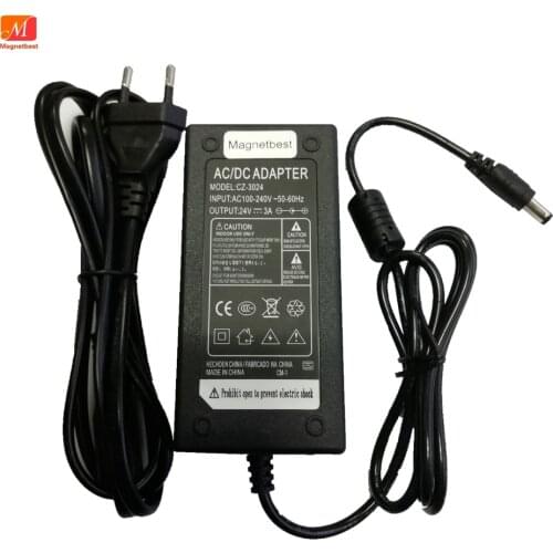 24V 3A AC DC Power Supply Adapter 72W Adaptor Charger For LED Strip Light CCTV Camera 5.5*2.5/2.1mm