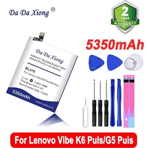 5200mAh BL270 Battery For Lenovo Vibe K6 Plus G5 Plus G Plus High Capacity Smart Phone Batteries