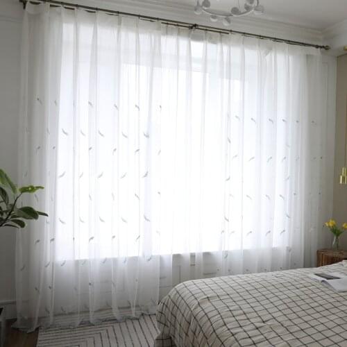 [Free Custom] GYV1065-1 Embriodery 1PC Sheer Voile Tulle Curtains "Customise" Living Room Kitchen Bedroom Home Decorative Window