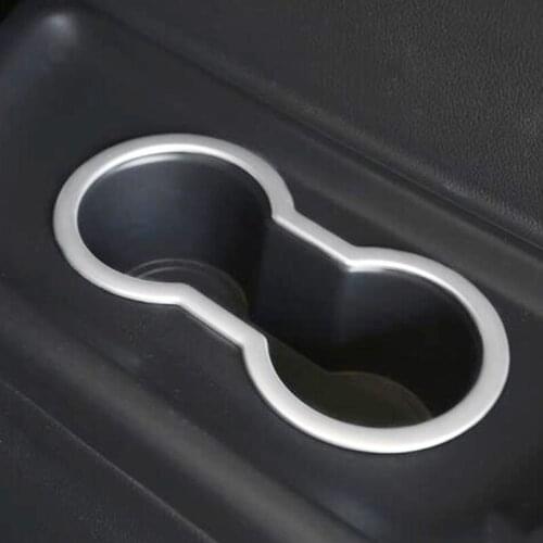 For Mitsubishi Outlander 2015 2016 2017 ABS Chrome Accessories Car Rear Water Cup Frame Cover Trim Car Styling 1Pcs