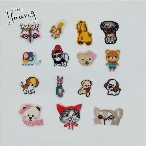 Hot sale Cartoon Hot melt adhesive Applique Embroidery Iron on patch Badges DIY Sewing Clothing Accessories Supplies C6402-C6418