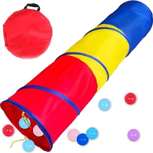 Play Tunnel For Kids Red Yellow Blue Games Tunnel Fun Toys For Girls and Boys Child Play Tent Tunnel