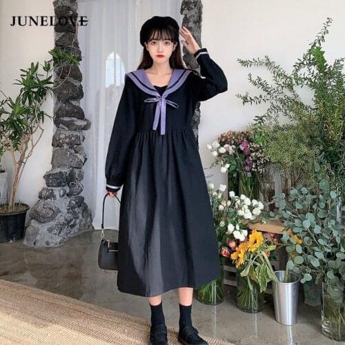 JuneLove Japanese Lolita Kawaii Dress Women Spring Elegant Patchwork Party Midi Dress Female High Street Sweet Lady Korean Dress