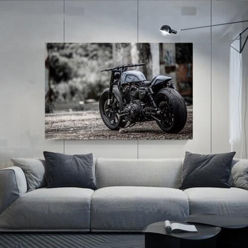 Cool Custom Heavy Bike Modified Motorcycle Canvas Painting Car Posters Cuadros Wall Art for Living Room Home Decor (No Frame)