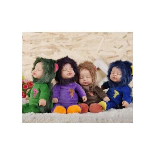 Hot-selling Doll vinyl reborn baby child toy artificial doll girl gift Bear/Rabbit/ Lion Animal doll
