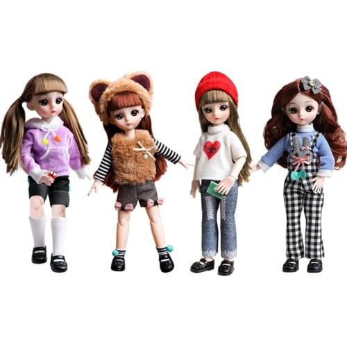 30cm Fashion BJD Doll with Big Eyes DIY Toys Lolita Dress Make-up Blyth Dolls Gifts for Girl Princess Toys