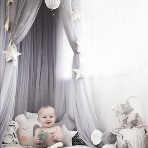 Mosquito Net For Bed Summer Polyester Mesh Fabric Steel Frame Bed Canopy Decoration Anti Mosquito Childrens Bedroom Decoration