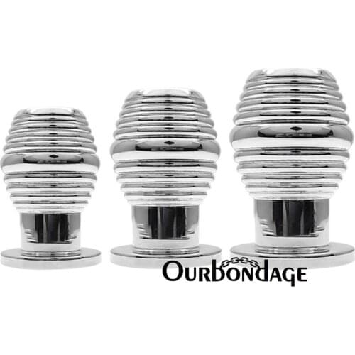 Ourbondage Metal Anal Dilator SET For Woman Men Gay Douche Enema syringe Butt Plug Anal Sex Toys Hollow Anal Plug