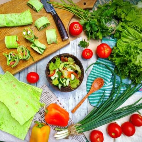 Natural Coconut smoothie Bowl set Bowl Decoration Fruit Coconut Rice Noodle Salad Decoration Crafts Creative Wooden tableware