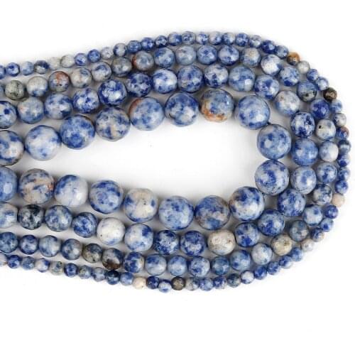 Diameter 4 6 8 10mm Natural White Dot Stone Round Faceted Beads for Jewelry Making DIY Bracelet Necklace Earring