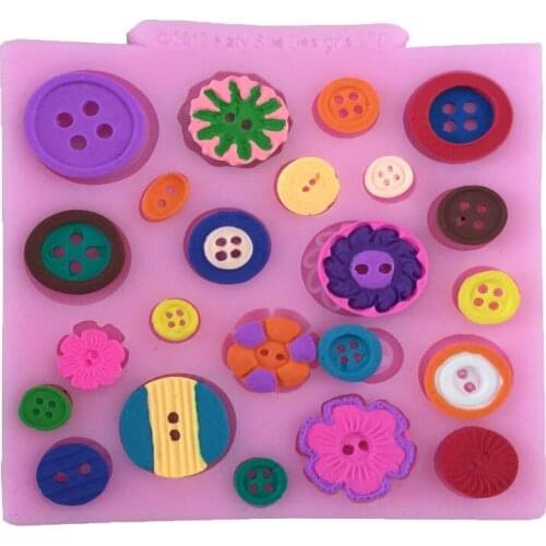New Button Cartoon Liquid Silicone Cake Mould M086
