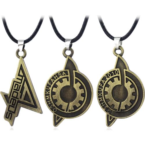 Anime Adult Steins Gate Necklace Spin Gear Pendant Medal Game Okabe Rintarou Badge Pendant COS Accessories Props Christmas