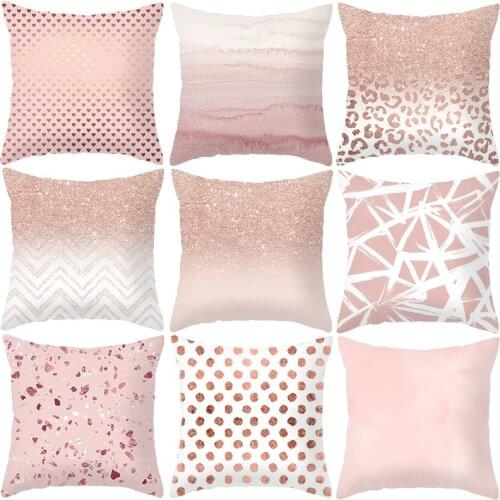 Pink Throw Pillow Case Cushion Covers for Home Sofa Chair Decorative Pillowcases