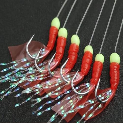 Fishing Hook Stainless Steel Rigs Swivel Lure Pesca Bait Hook Single Combination High Carbon String Hook With 6 Hooks