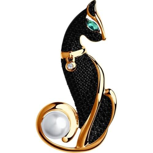 Броши с кошками на одежду SOKOLOV China At AliExpress