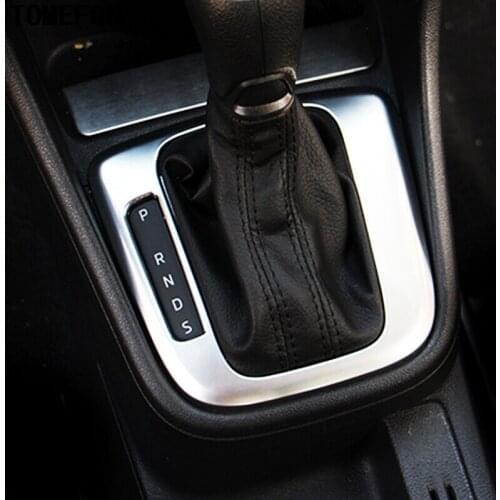 TOMEFON Car Cover Styling ABS Chrome Stick Gear Shift Level Base Moulding 1Pcs For Skoda Rapid Spaceback 2013 2014 2015 2016