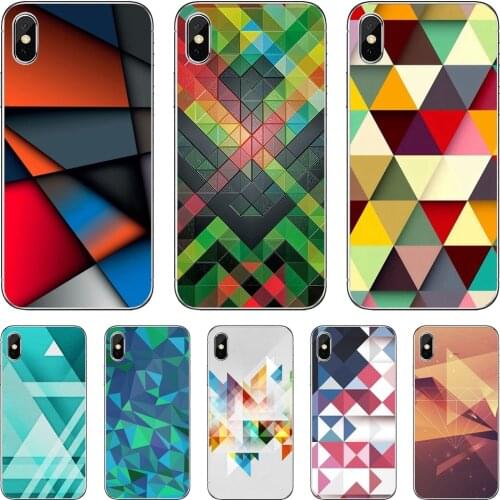 Triangle-Abstract-Geometry-Stone For iPod Touch iPhone 10 11 12 Pro 4S 5S SE 5C 6 6S 7 8 X XR XS Plus Max 2020 Silicone Case
