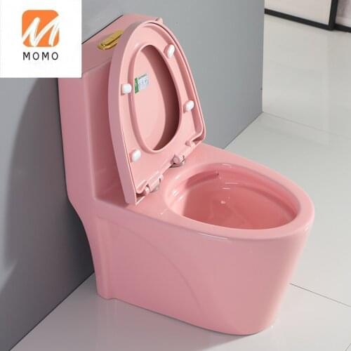 Color toilet Black / Blue / yellow / Green / Pink toilet Princess toilet household creative personality Art Biological Toilet