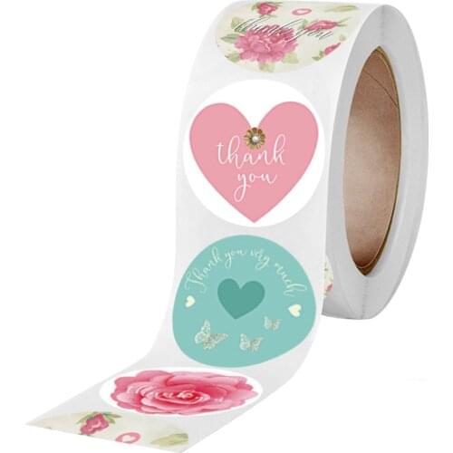 50-500pcs Love Heart Shaped Label Sticker Scrapbooking Gift Packaging Seal Birthday Party Wedding Supply Stationery Sticker