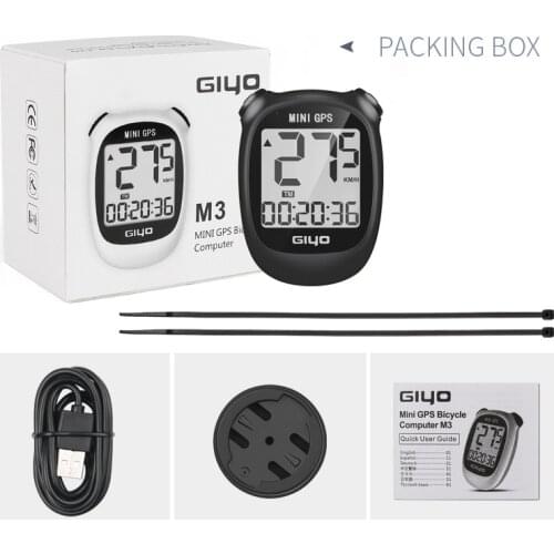 GIYO M3 Mini GPS Bike Computer Wireless Waterproof Road Bicycle Velocimeter Odometer LCD Display Cycling Stopwatch